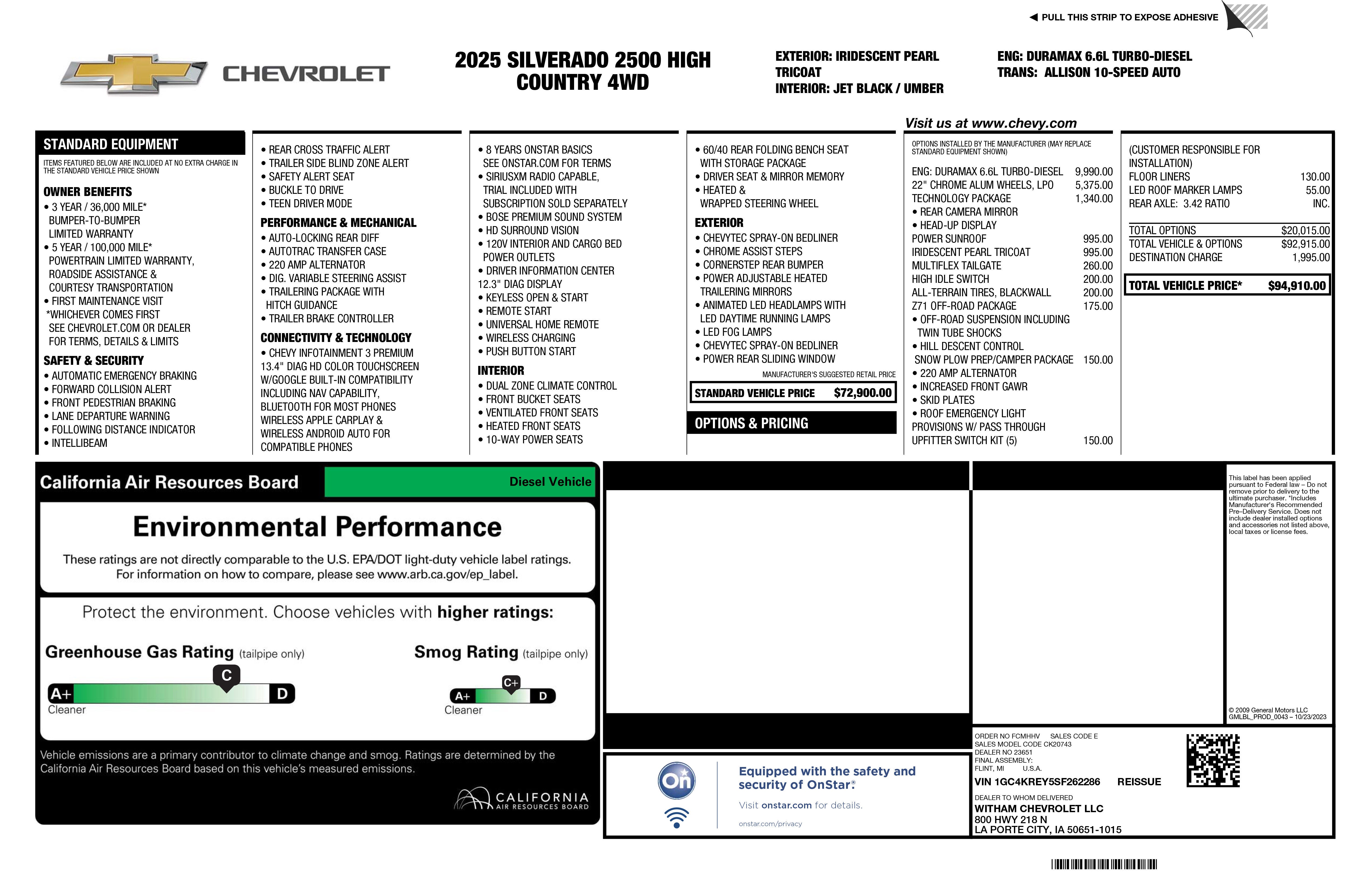 2025 Chevrolet Silverado 2500 HD High Country