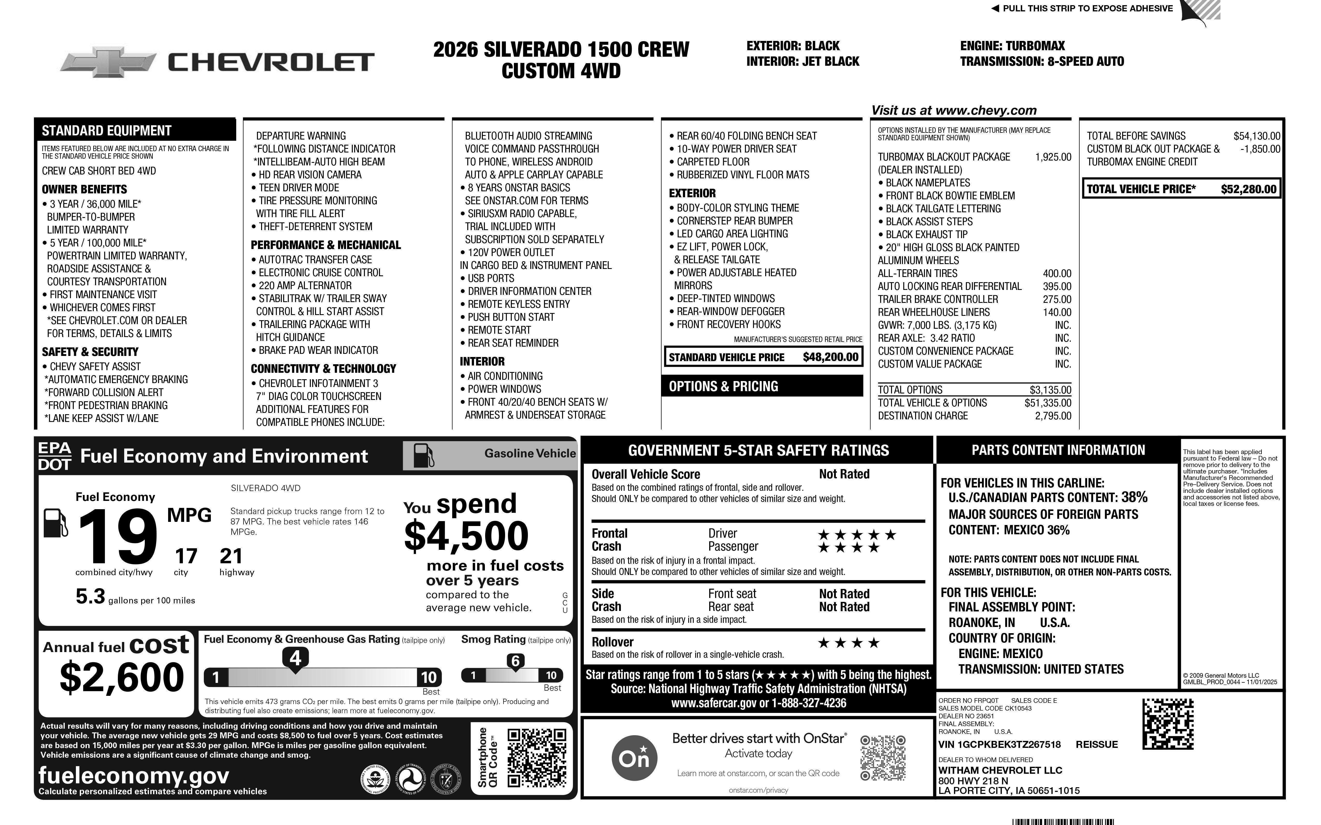 2026 Chevrolet Silverado 1500 Custom