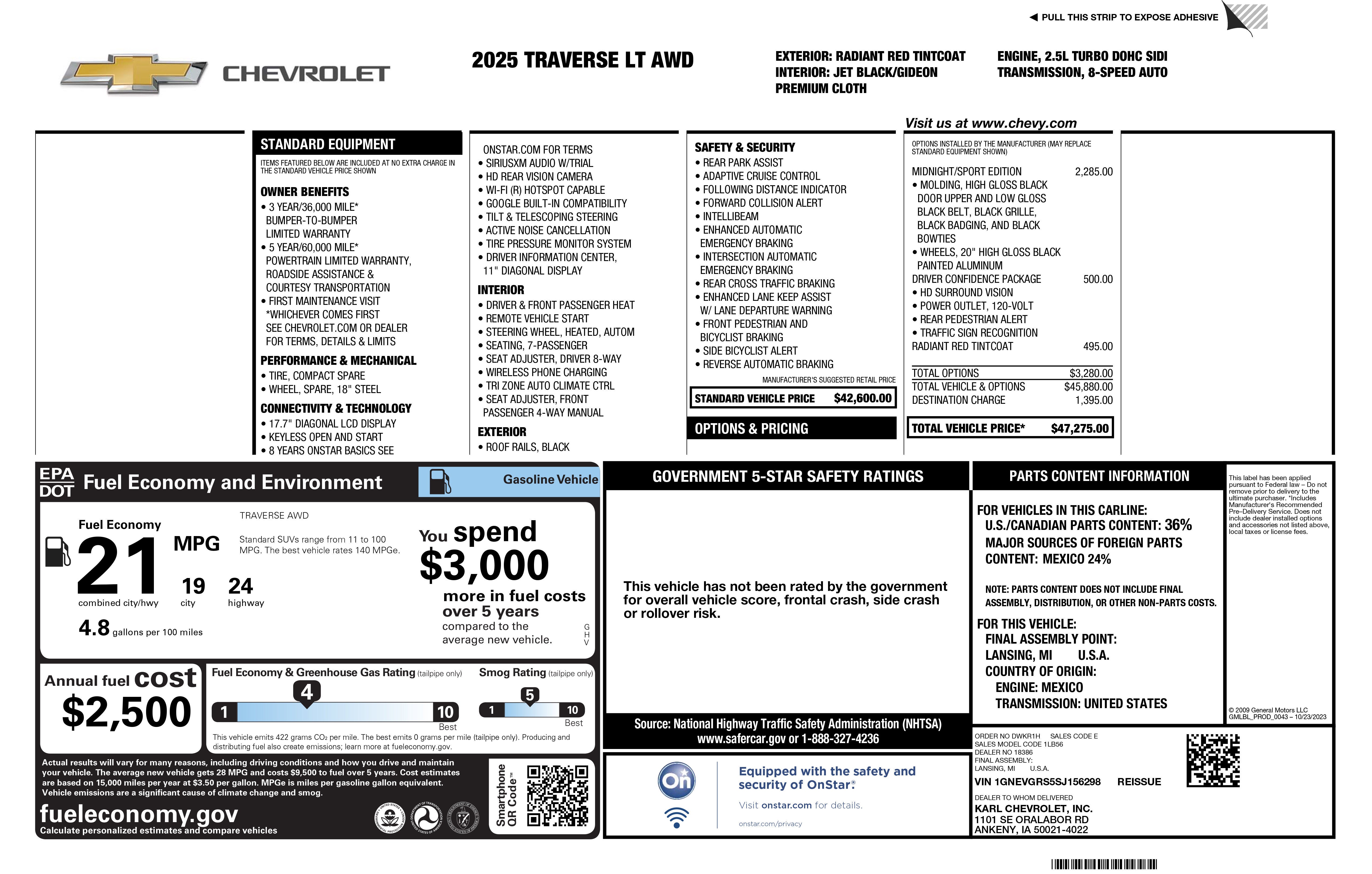 2025 Chevrolet Traverse LT